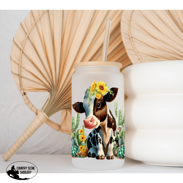 Glass Coffee Cup - Cactus Cow Gift Items