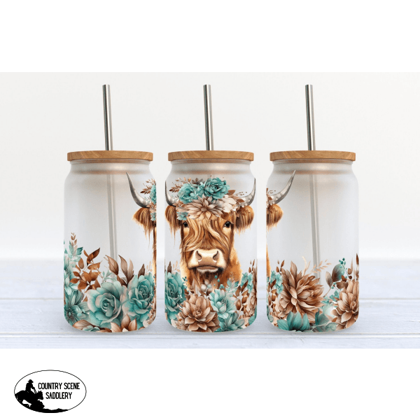 Glass Coffee Cup - Turquoise Highland Gift Items