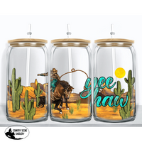 Glass Coffee Cup - Yee Haw Gift Items