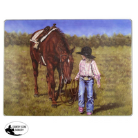 New! Glass Cutting Board Featuring Horse And A Girl Boards