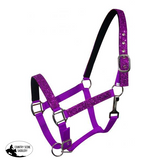 New! Glitter Nylon Halter . Pony / Purple Showman Halters