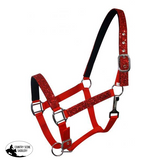 New! Glitter Nylon Halter . Pony / Red Showman Halters