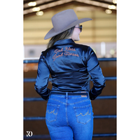 God Bless Good Horses Satin Performance Rodeo Shirt Western Style