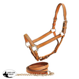 Halter Leather Chestnut Yearling / London Western Show Halters