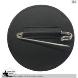 Hamag™ Leather Saddle Cloth Number Holders (Pair) - Round - Country Scene Saddlery and Pet Supplies
