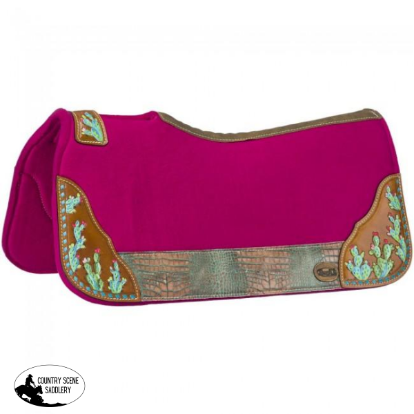 New! Hand Painted Cactus Saddle Pad Posted.* From Western Pads Tough 1