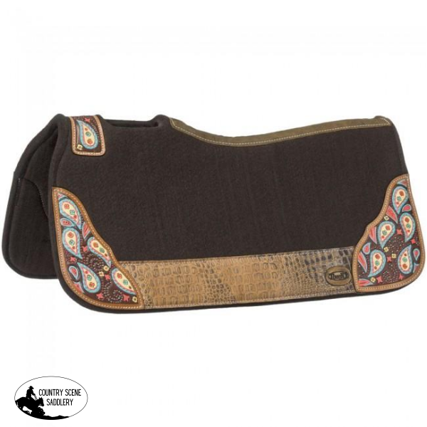 New! Hand Painted Paisley Saddle Pad Posted.* From Western Pads Tough 1