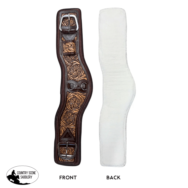 Hand Tooled Contoured Cinch (Shearling) Cinch