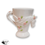 Handmade White Horse with Flowers Mug - Country Scene Saddlery and Pet Supplies