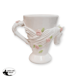 Handmade White Horse with Flowers Mug - Country Scene Saddlery and Pet Supplies