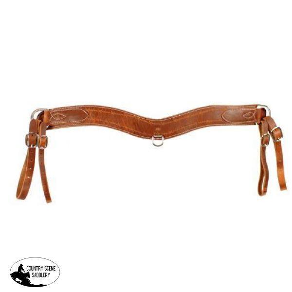 New! Harness Leather Tripping Collar With Barbwire Tooling. Posted