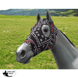 Hidez Hood PAISLEY BLACK/WHITE/RED - Country Scene Saddlery and Pet Supplies
