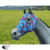 Hidez Hood TURQUOISE WITH PINK FEATHERS - Country Scene Saddlery and Pet Supplies