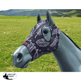 Hidez Hood ZEN FEATHERS BLACK WHITE - Country Scene Saddlery and Pet Supplies