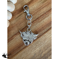 Highland Cow Keyring Silver Gift Items
