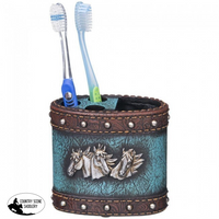 Horse Head And Blue Leather Toothbrush Holder Gift Items » Bedding Blankets Pillows
