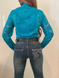 L1312 BEC - Ladies 1/2 Lace Western Shirt - Country Scene Saddlery and Pet Supplies