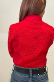 L1357 - Rosa Ladies 1/2 Lace Western Shirt - Country Scene Saddlery and Pet Supplies