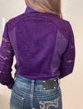 L1317 - Cleo Ladies 1/2 Lace Western Shirt - Country Scene Saddlery and Pet Supplies
