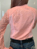 L1328 - AIRLEA Ladies 1/2 Lace Western Shirt - Country Scene Saddlery and Pet Supplies
