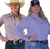 L1376- Jem Check Beaded Ladies Western Shirt - Country Scene Saddlery and Pet Supplies