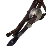 T5507 - Aust Made Fortuity Knot Browband Bridle with Antique Buckle Set - Country Scene Saddlery and Pet Supplies