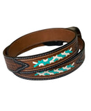 New! A8463C - Kava Leather Hand Carved Western Belt- 40’’ - 40 - Western belts