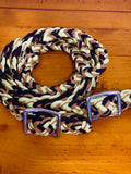 New! T5301 - Three Colour Braided Barrel Reins with Knots - Country Scene Saddlery and Pet Supplies
