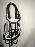 New! Classic Handcrafted Leather Halter – German Made with Swarovski Detail - Grooming kit