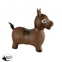 Inflatable Bouncy Ride On Horse Brown Toys