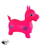 Inflatable Bouncy Ride On Horse Pink Toys