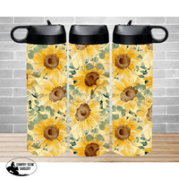 Insulated Water Bottle - Eucalyptus Sunflower Bottles