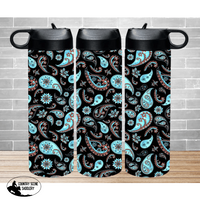 Insulated Water Bottle - Paisley Print 4 Bottles