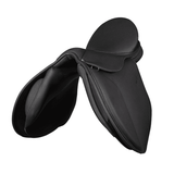 Jeremy & Lord Synthetic Gp Saddle - Adjustable Gullet Black Dressage