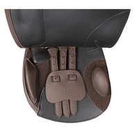 Jeremy & Lord Synthetic Saddle - Adjustable Gullet Brown English