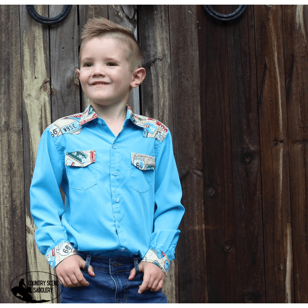 K2047B - Aden Kids Western Shirt 8 Country Clothing