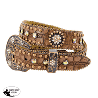 Kids Brown Leather Concho Belt
