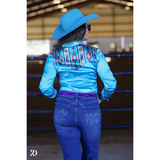Kiowa Satin Yoke Performance Rodeo Shirt Western Style