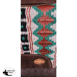 Klassy Cowgirl 28x30 Barrel Style pad with black multi color design with metallic rose accent memory felt bottom saddle pad. - Country Scene Saddlery and Pet Supplies