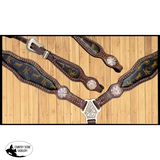 New! Klassy Cowgirl Argentina Cow Leather Headstall And Breast Collar Set Posted. *