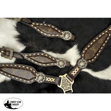 Klassy Cowgirl Argentina Cow Leather Louis Vuitton Headstall And Breast Collar Set Western Tack Sets