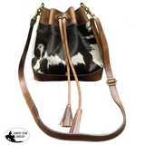 Klassy Cowgirl Hair on Cowhide bucket Bag. - Country Scene Saddlery and Pet Supplies