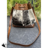 Klassy Cowgirl Hair on Cowhide bucket Bag. - Country Scene Saddlery and Pet Supplies