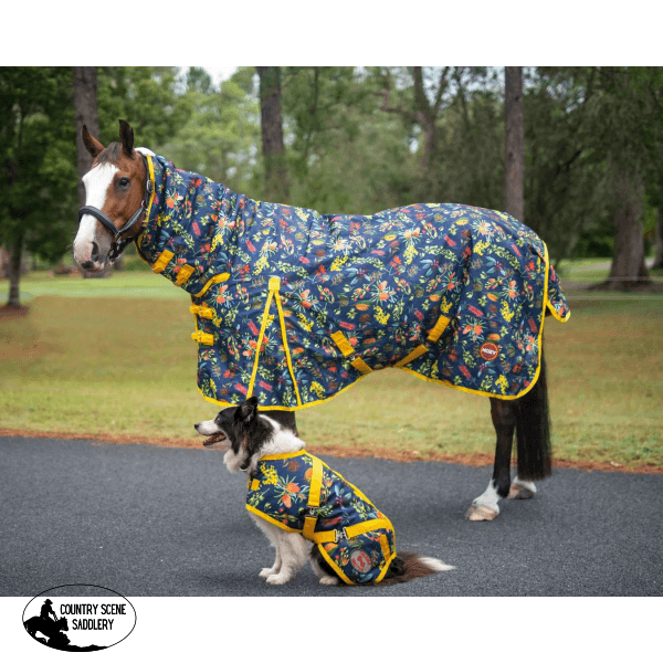 Kozy 1200D Nylon Horse Rug Combo (200G Fill) - Native Flowers 46