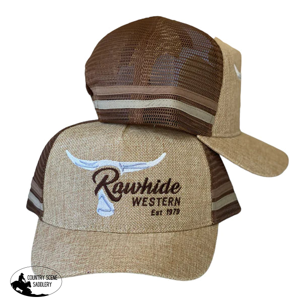 Kp4098 - Kids Rawhide Hemp Country Trucker Cap Caps