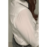 L1157 Ladies Plain White Western Shirt with Pockets - Country Scene Saddlery and Pet Supplies