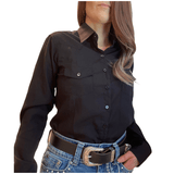 L11581- RAWHIDE Mari Ladies Western Shirt - With Pockets - Country Scene Saddlery and Pet Supplies