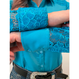 L1312 BEC - Ladies 1/2 Lace Western Shirt Shirts & Tops