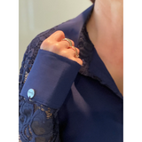 L1315-NELLY Ladies 1/2 Lace Western Shirt