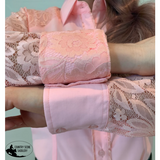 L1328 - AIRLEA Ladies 1/2 Lace Western Shirt - Country Scene Saddlery and Pet Supplies